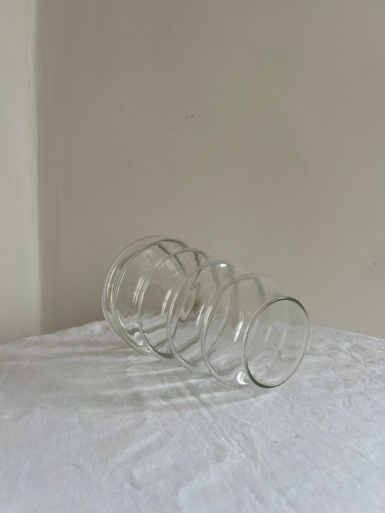RIBBED GLASS VASE