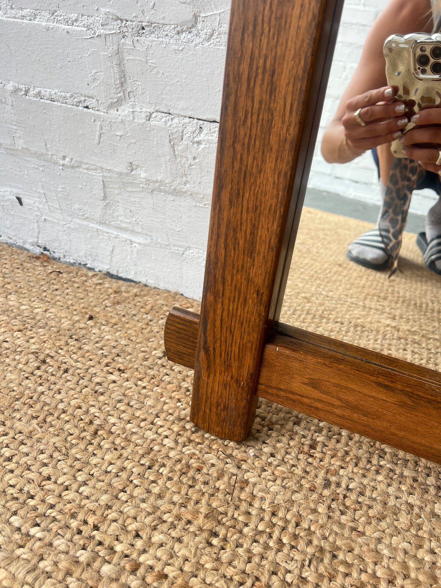 LARGE WOODEN BELGIUM MIRROR