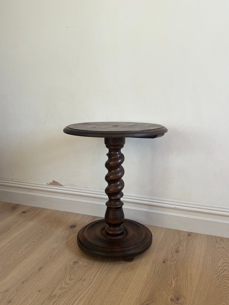 LOW WOODEN CIRCULAR SPIRAL COFFEE TABLE