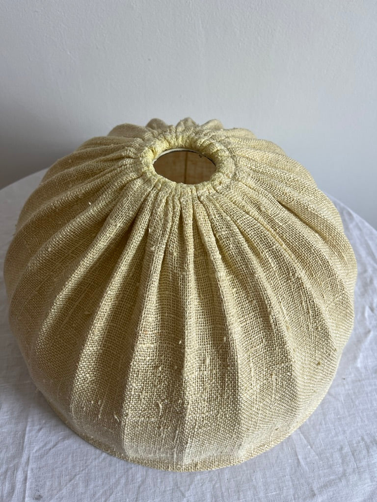 Baby yellow linen cocoon light shade