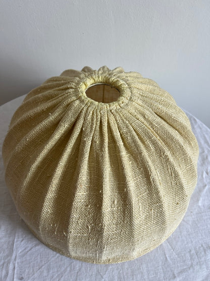 Baby yellow linen cocoon light shade