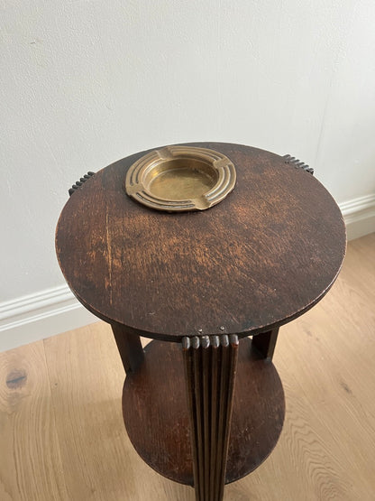 SLIM ASH TRAY WOODEN SIDE TABLE