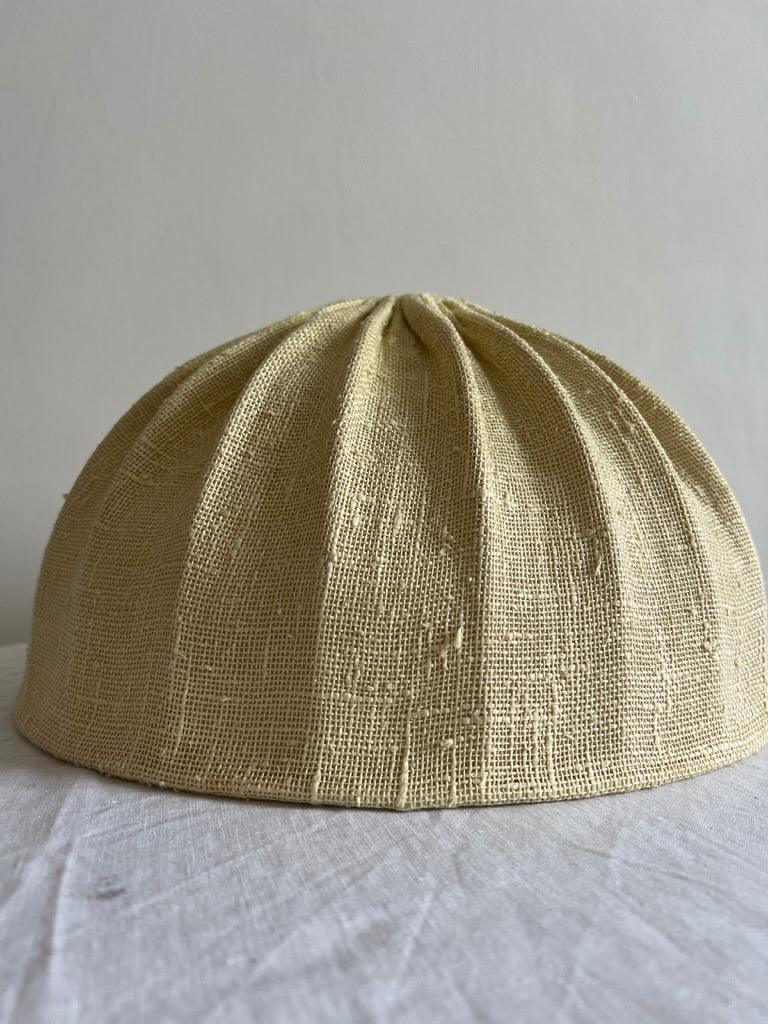 Baby yellow linen cocoon light shade