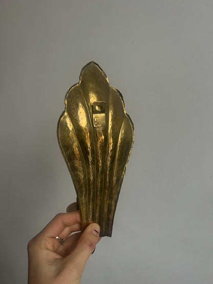 BRASS SHELL HAMMERED SCONCES