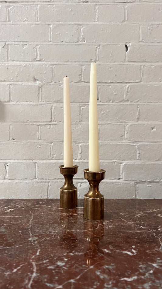 PAIR OF BRASS CANDLE STICKS