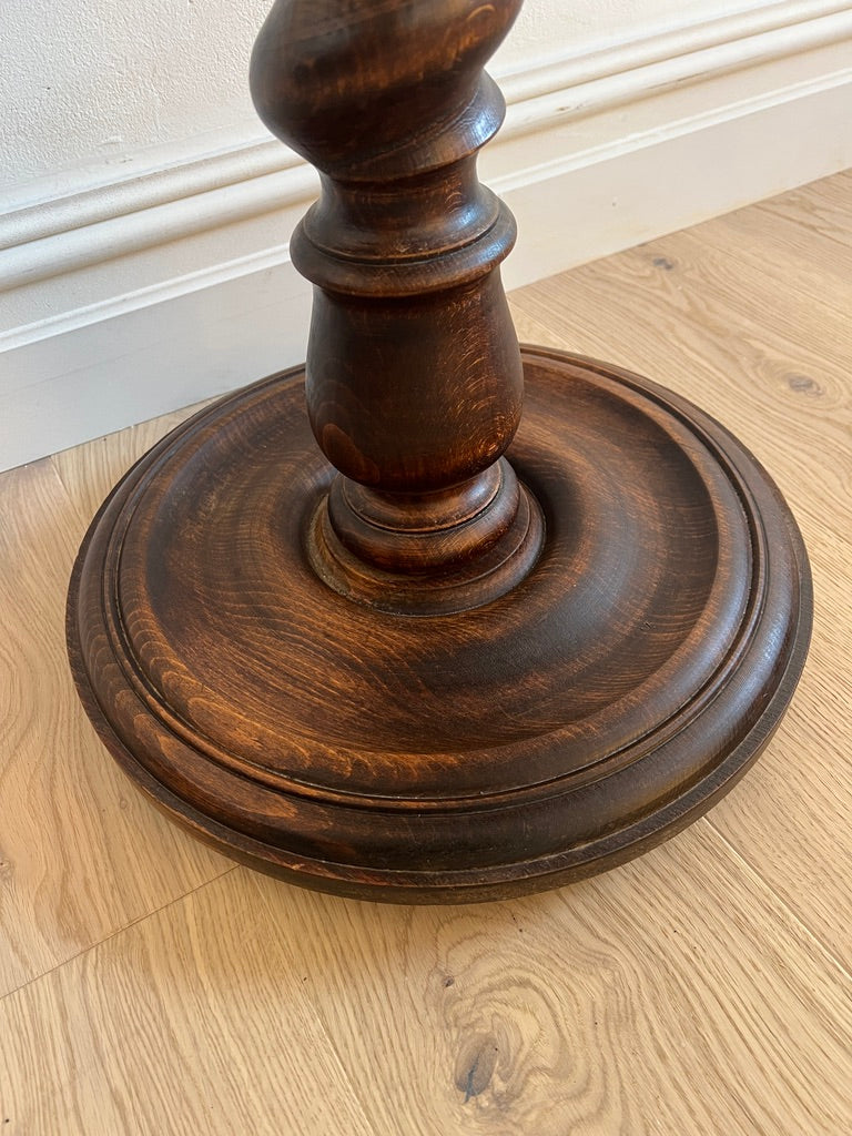 LOW WOODEN CIRCULAR SPIRAL COFFEE TABLE