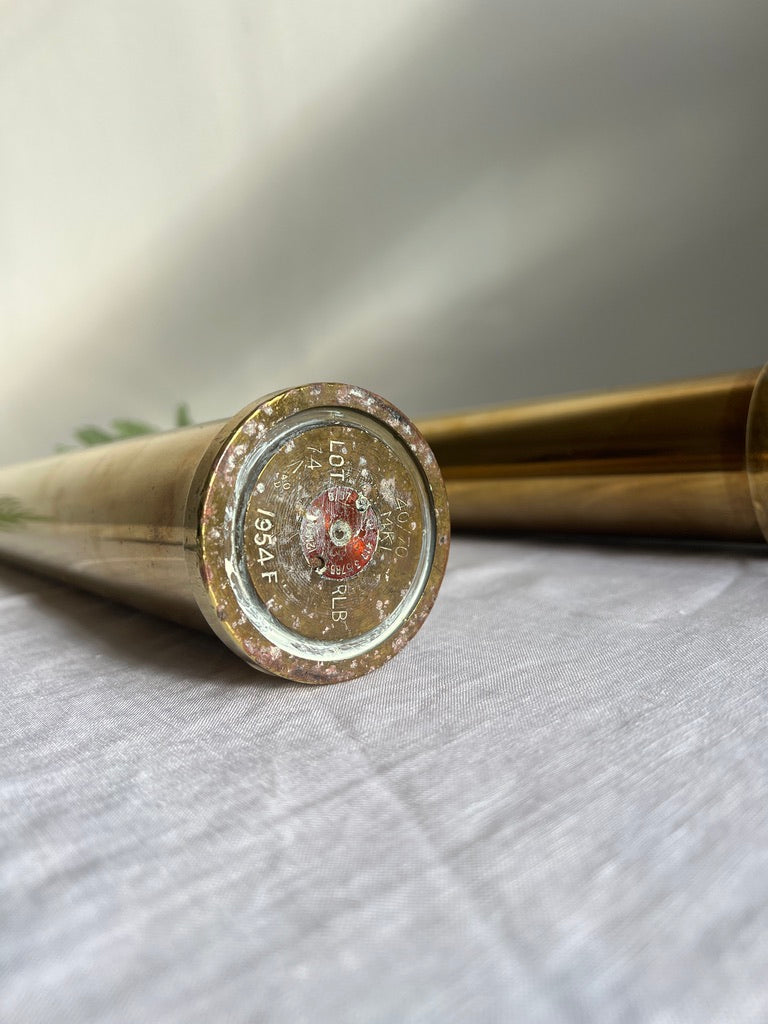 Single brass artillery case / vase