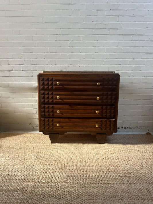 MARBLE TOP CHEST OF DRAWERS