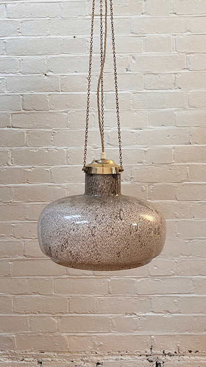 70S SWEDISH GLASS PINK PENDANT