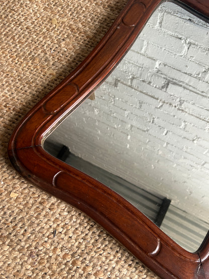 WAVED CARVED FRENCH MIRROR