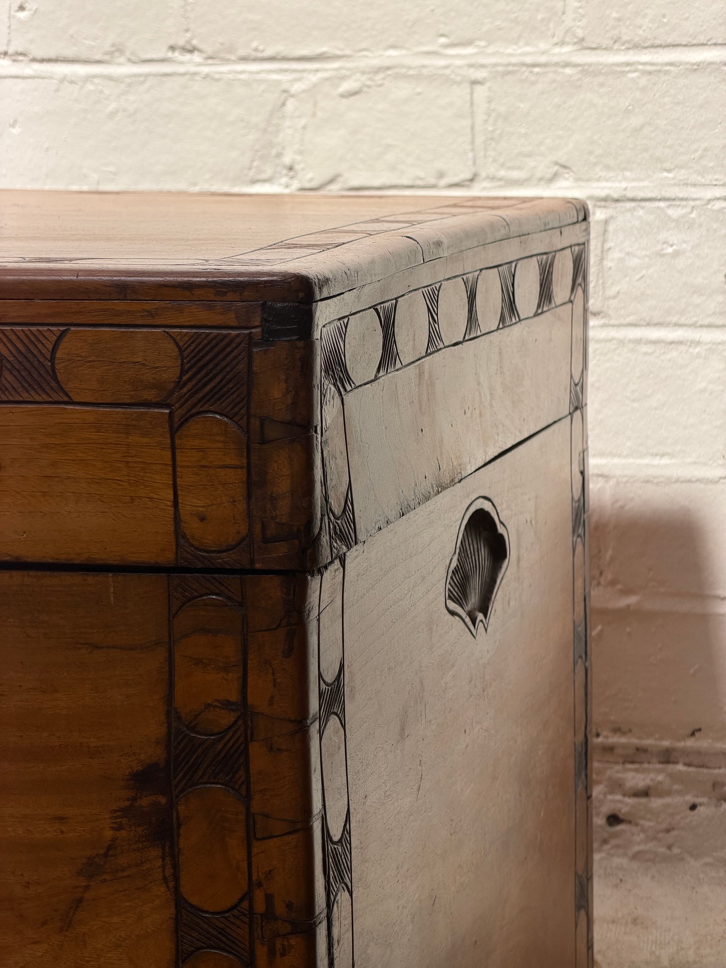 ANTIQUE CAMPHOR WOOD STORAGE CHEST
