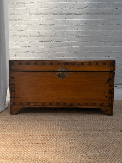 ANTIQUE CAMPHOR WOOD STORAGE CHEST