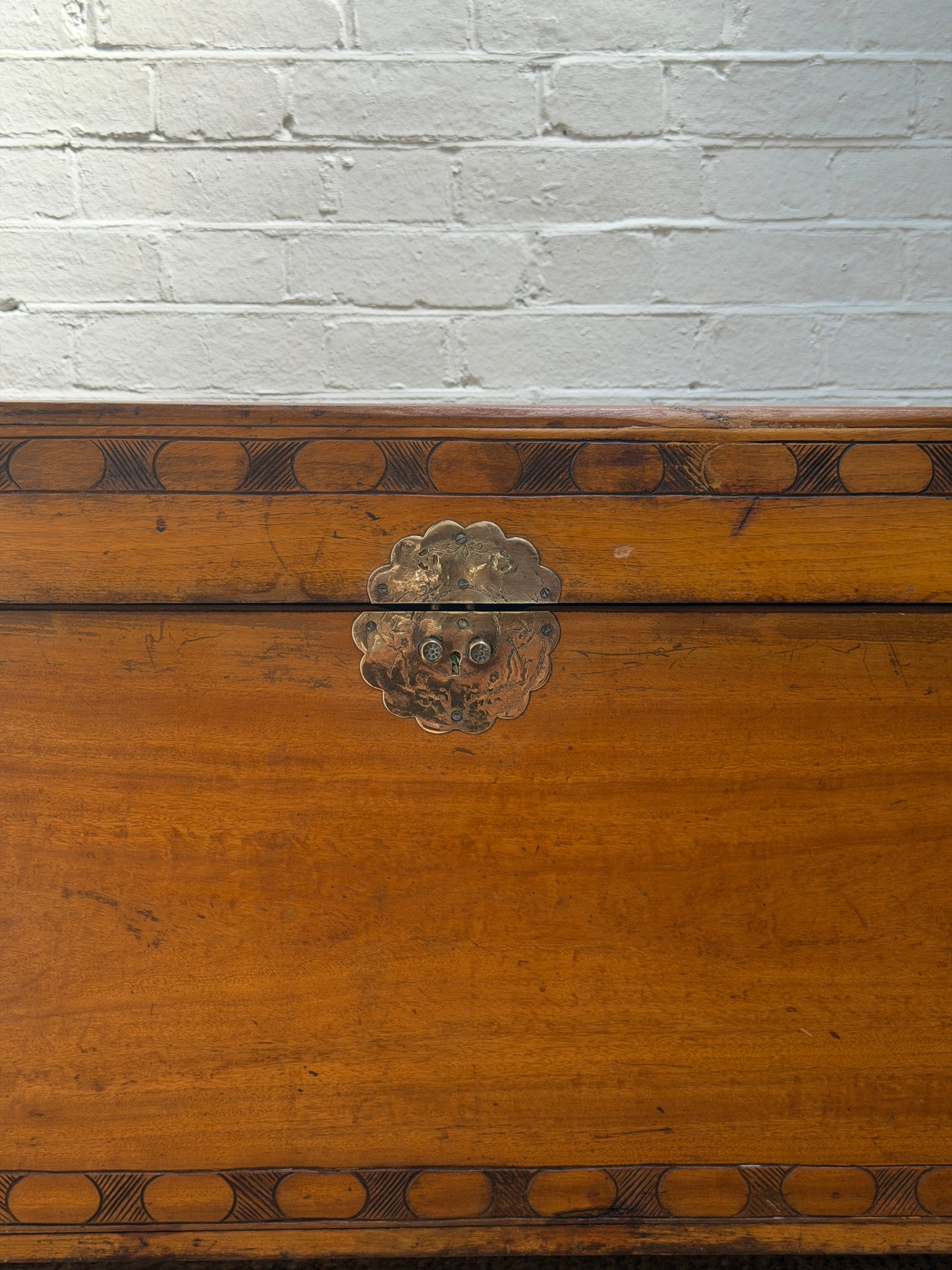 ANTIQUE CAMPHOR WOOD STORAGE CHEST