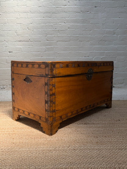 ANTIQUE CAMPHOR WOOD STORAGE CHEST