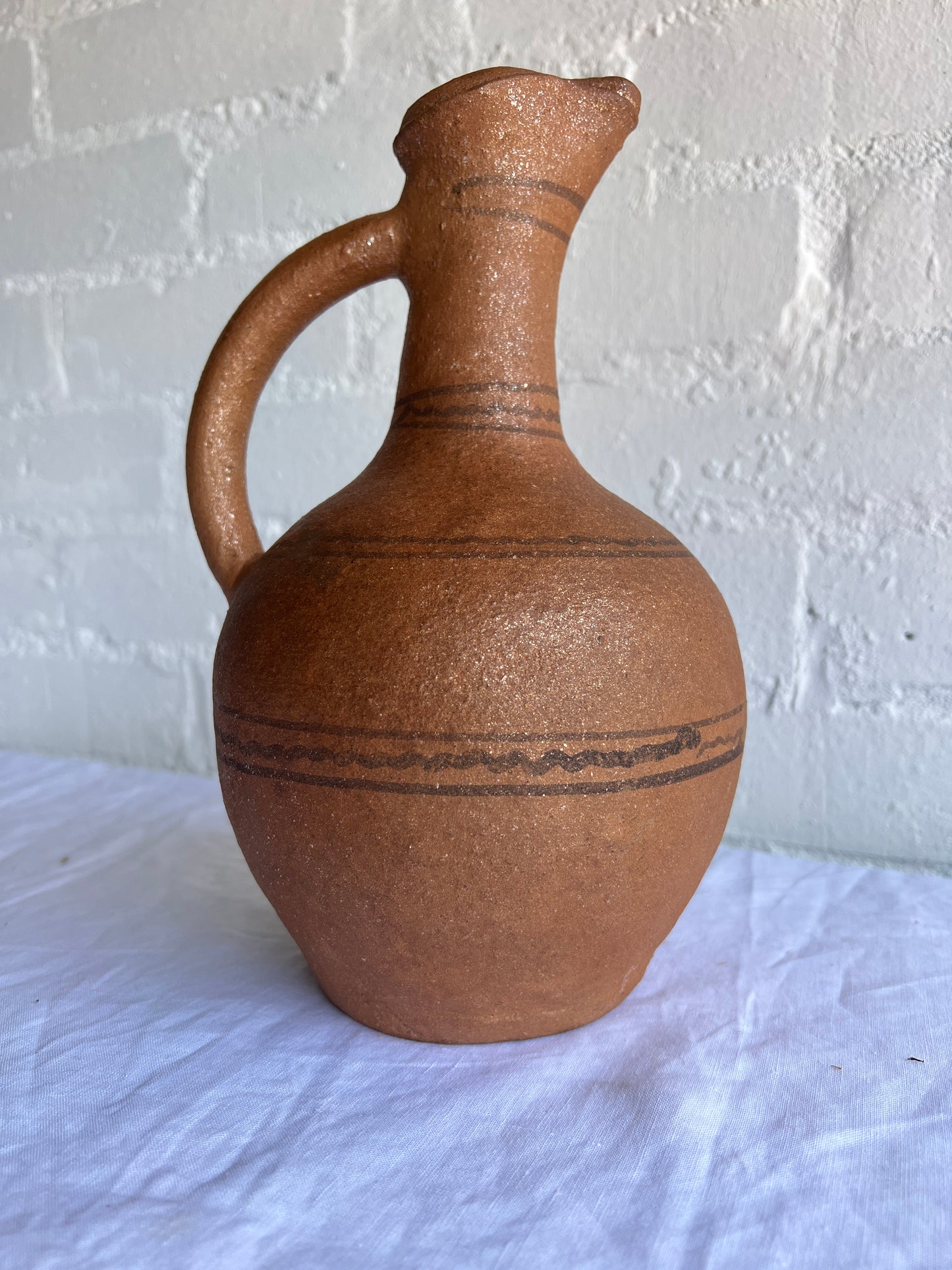 TERRACOTA WIGGLE JUG