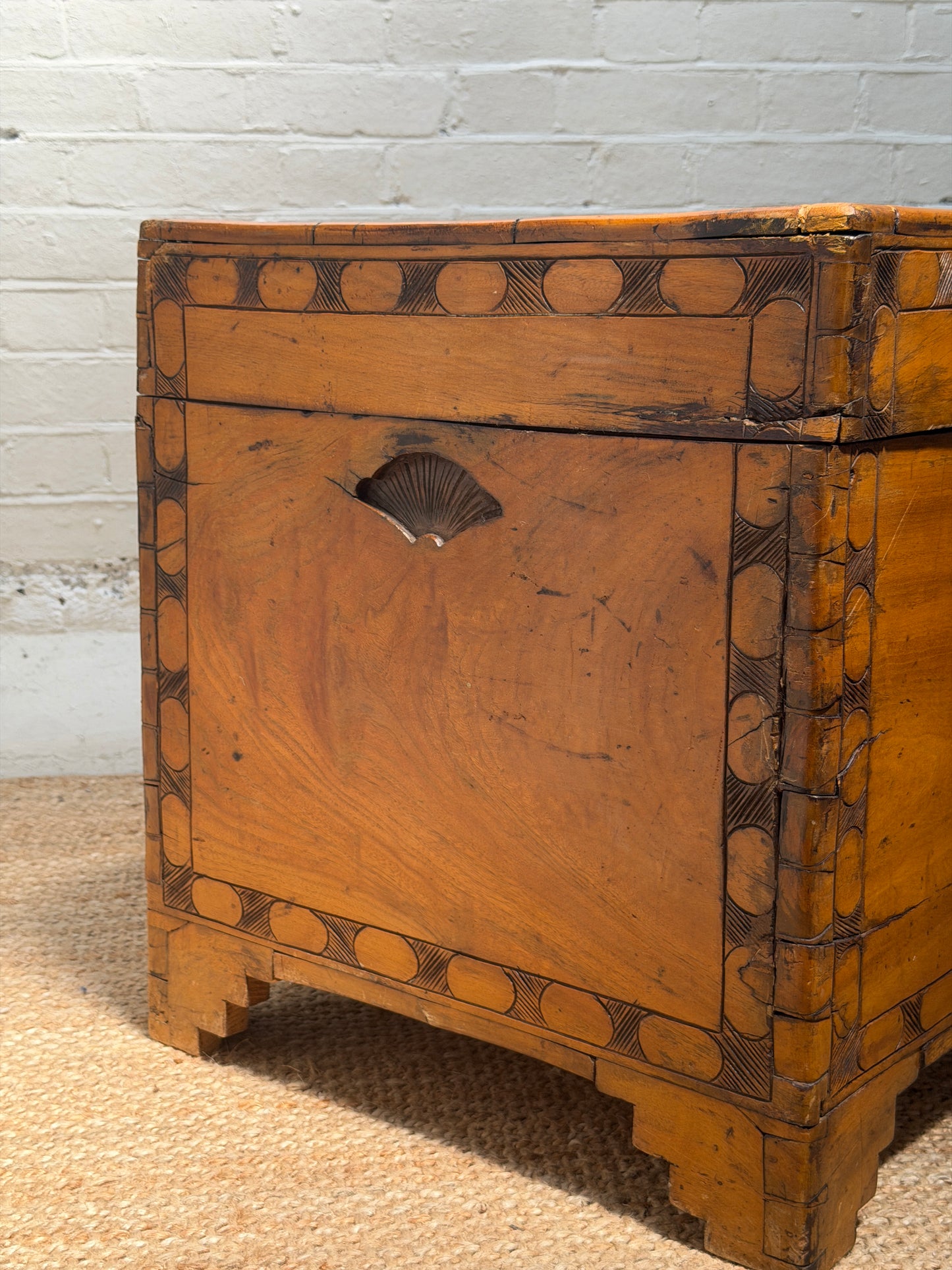 ANTIQUE CAMPHOR WOOD STORAGE CHEST