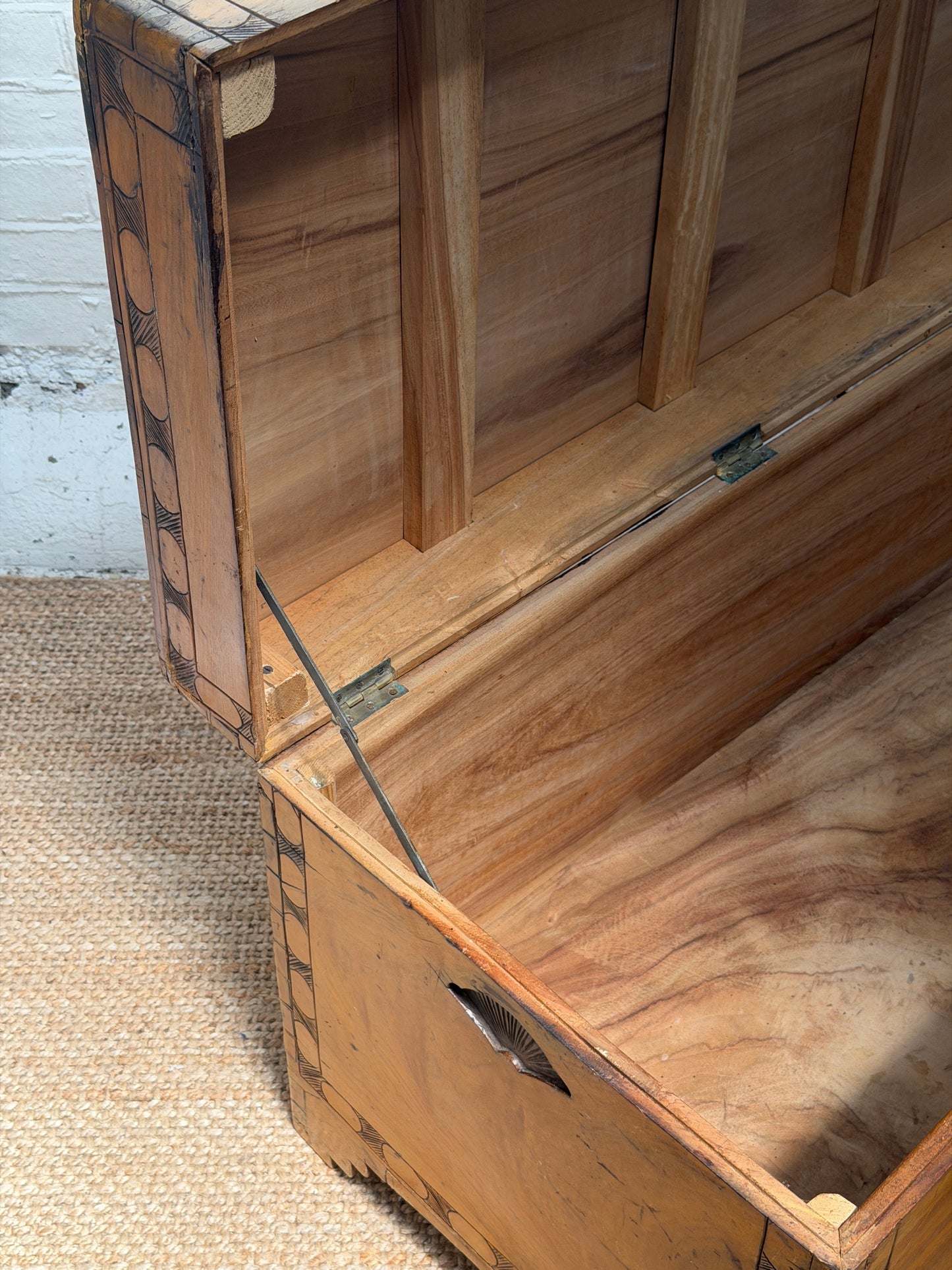 ANTIQUE CAMPHOR WOOD STORAGE CHEST