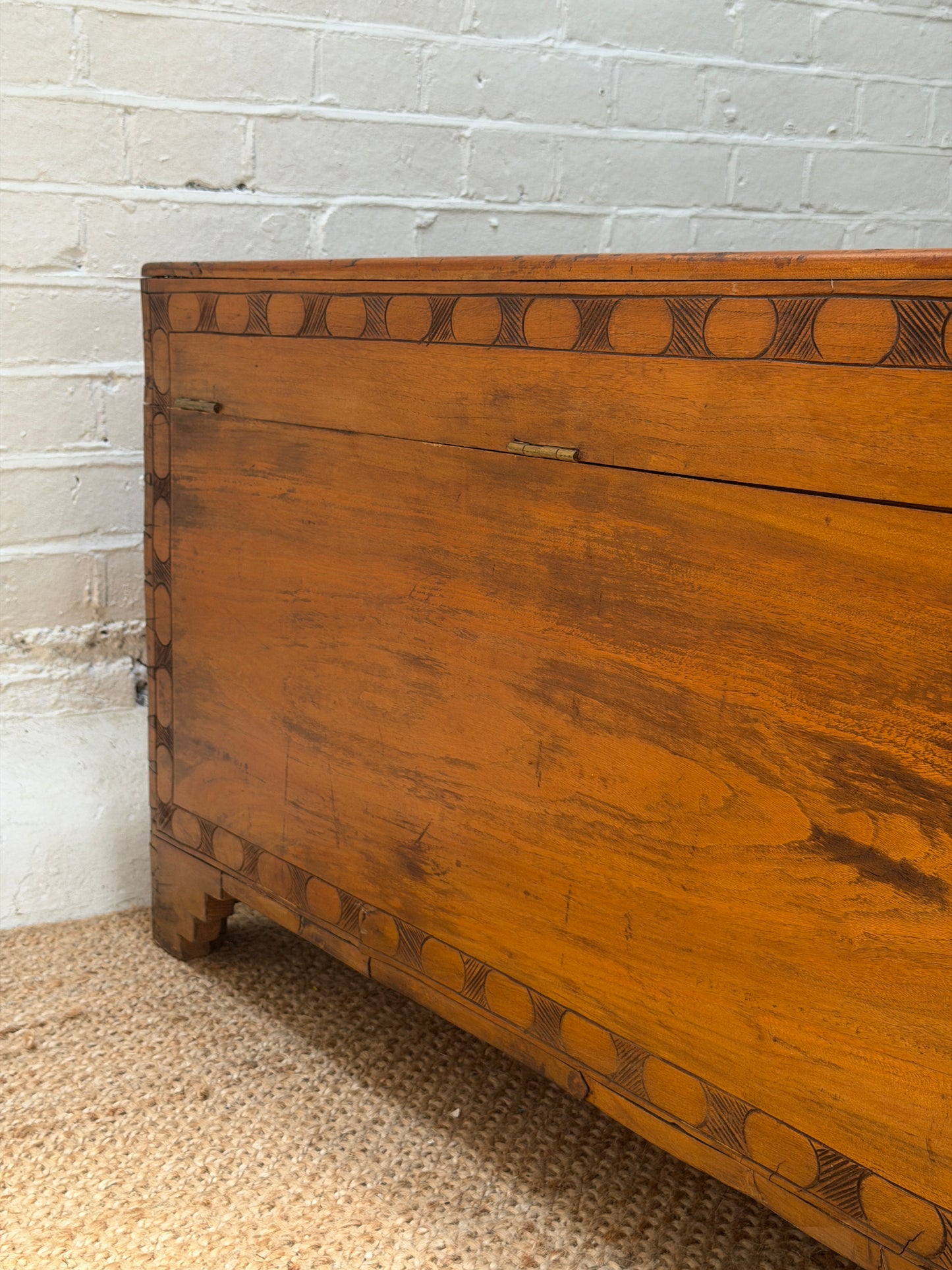 ANTIQUE CAMPHOR WOOD STORAGE CHEST