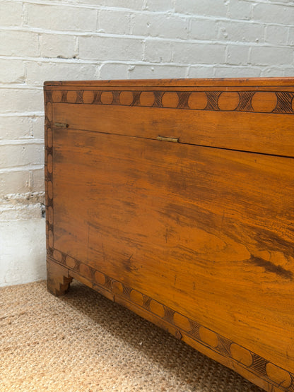 ANTIQUE CAMPHOR WOOD STORAGE CHEST