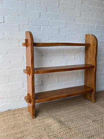 MID CENTURY PINE WAVY SHELVES