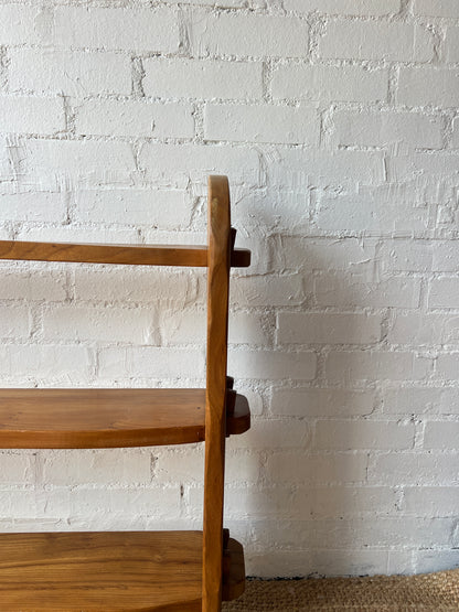 MID CENTURY PINE WAVY SHELVES