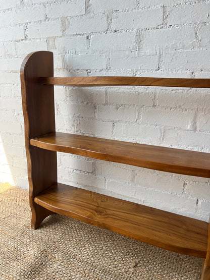 MID CENTURY PINE WAVY SHELVES
