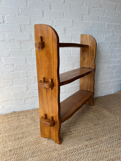 MID CENTURY PINE WAVY SHELVES