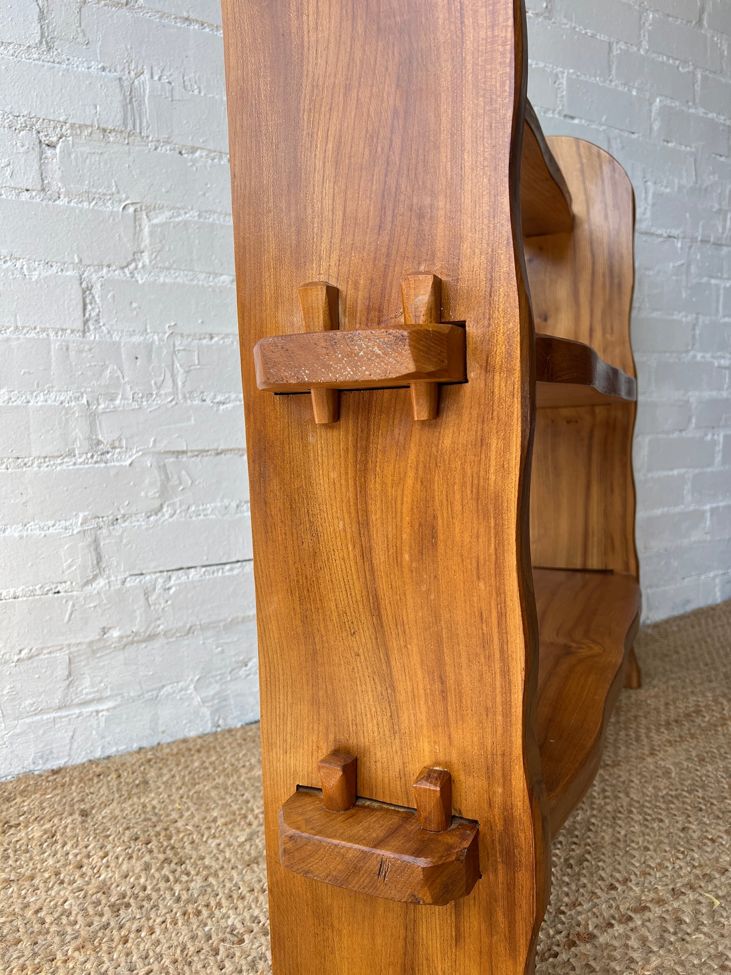 MID CENTURY PINE WAVY SHELVES