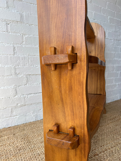 MID CENTURY PINE WAVY SHELVES