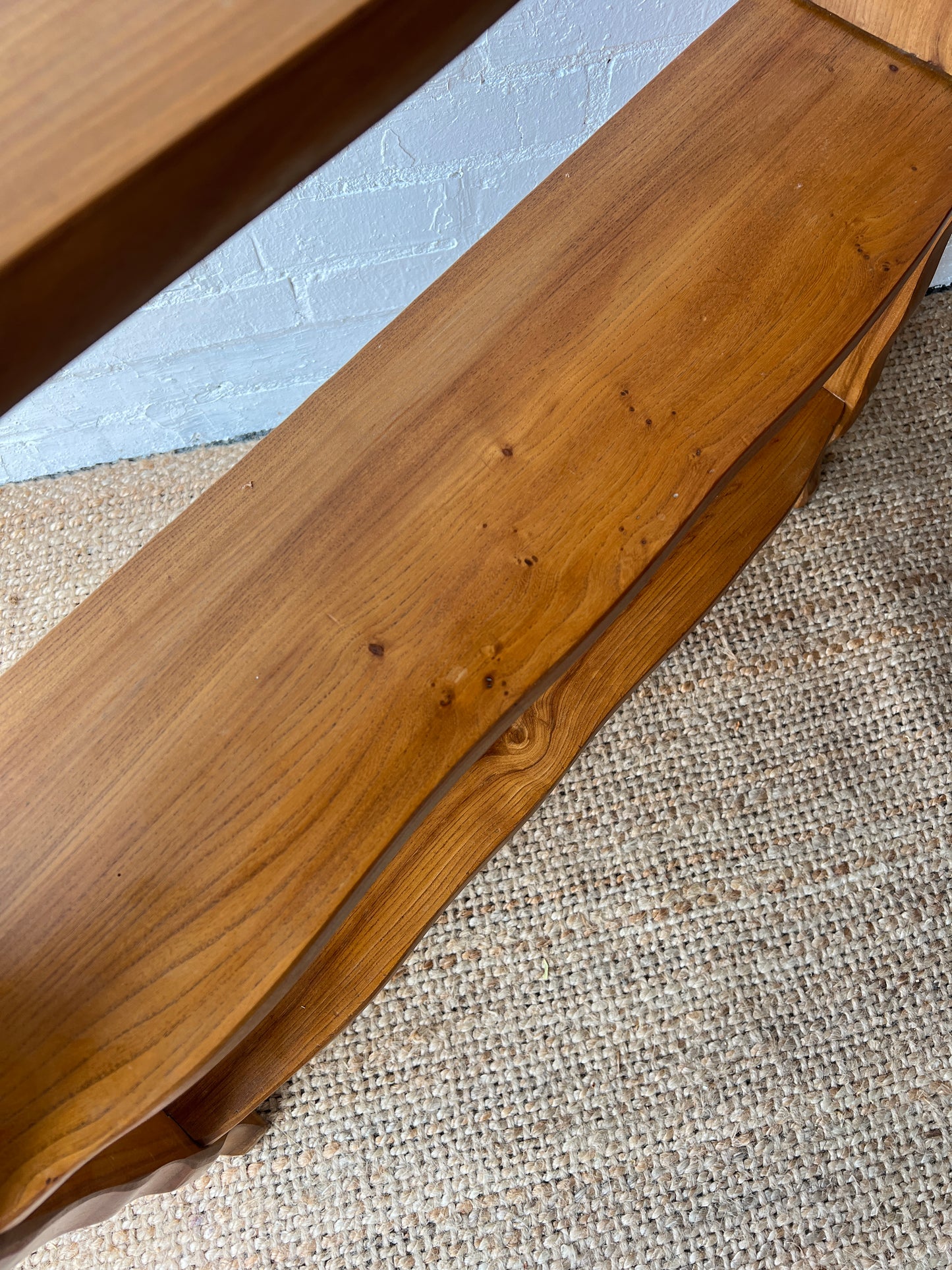 MID CENTURY PINE WAVY SHELVES