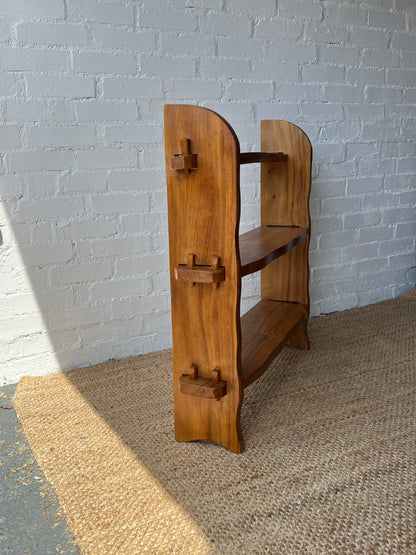 MID CENTURY PINE WAVY SHELVES