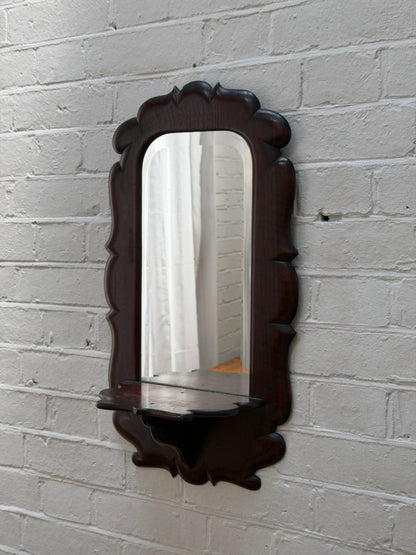 CARVED MIRROR WITH SHELF