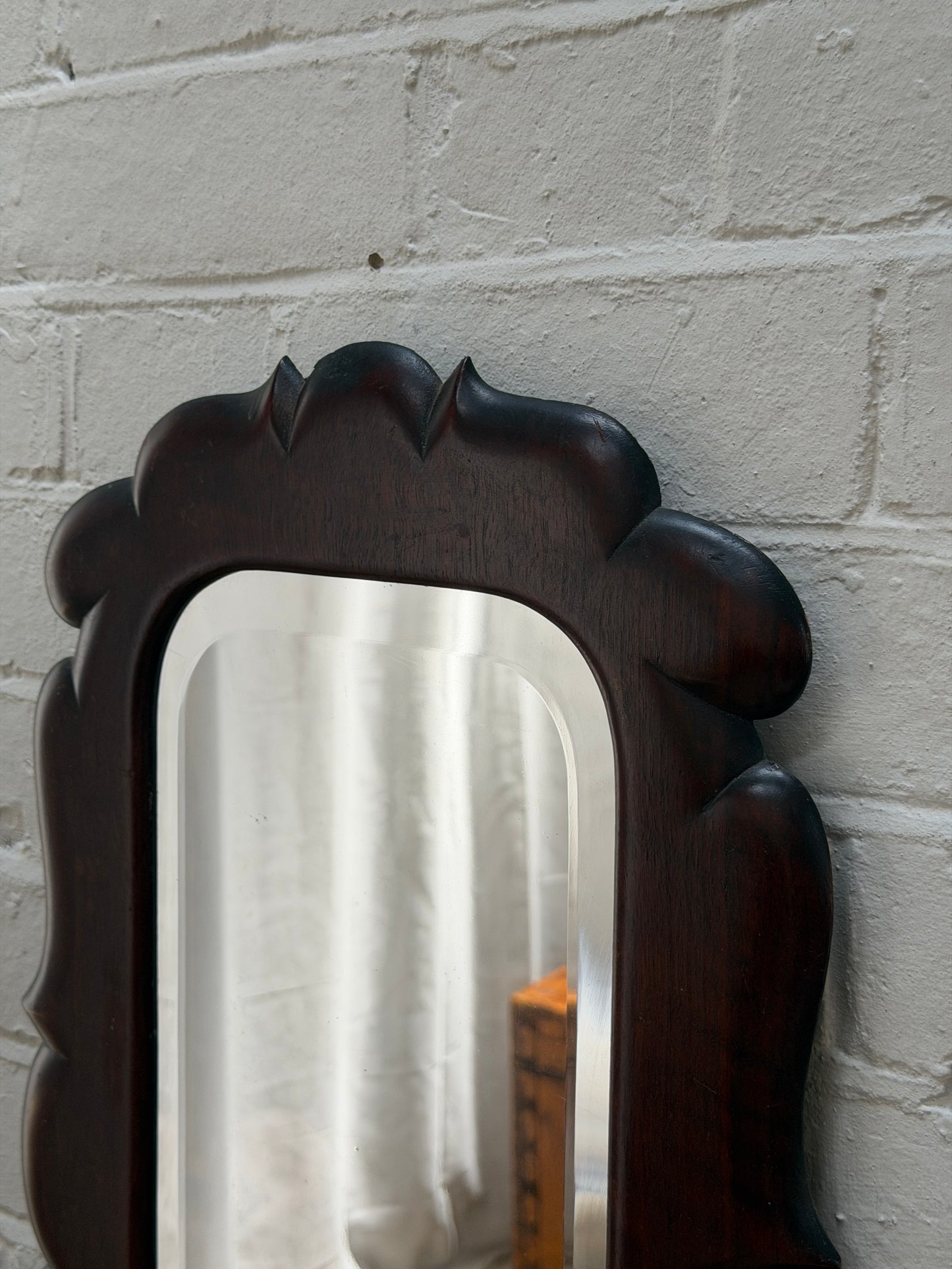 CARVED MIRROR WITH SHELF