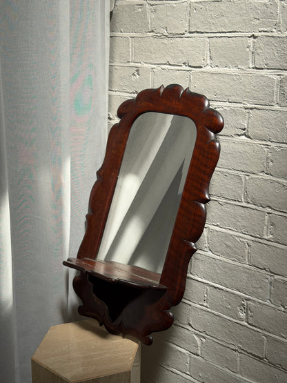 CARVED MIRROR WITH SHELF