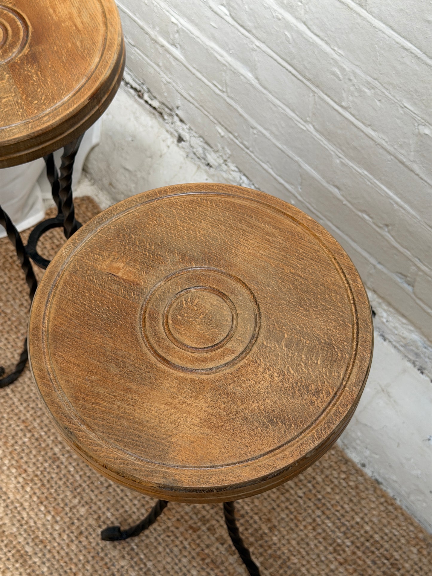 WROUGHT IRON STOOLS