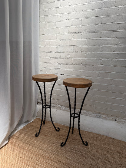 WROUGHT IRON STOOLS