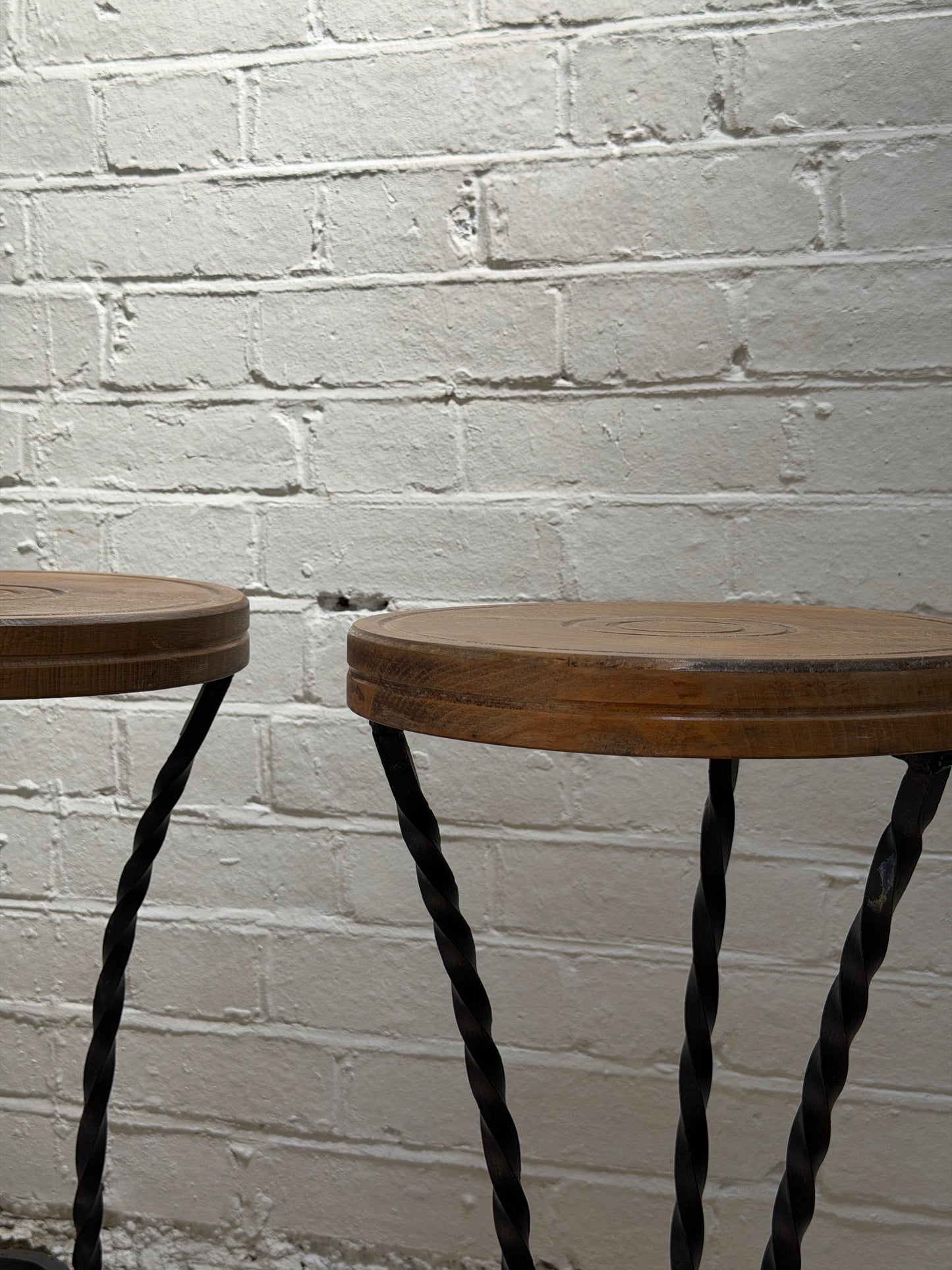 WROUGHT IRON STOOLS