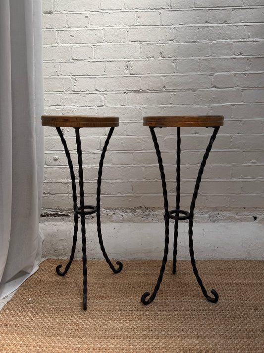 WROUGHT IRON STOOLS