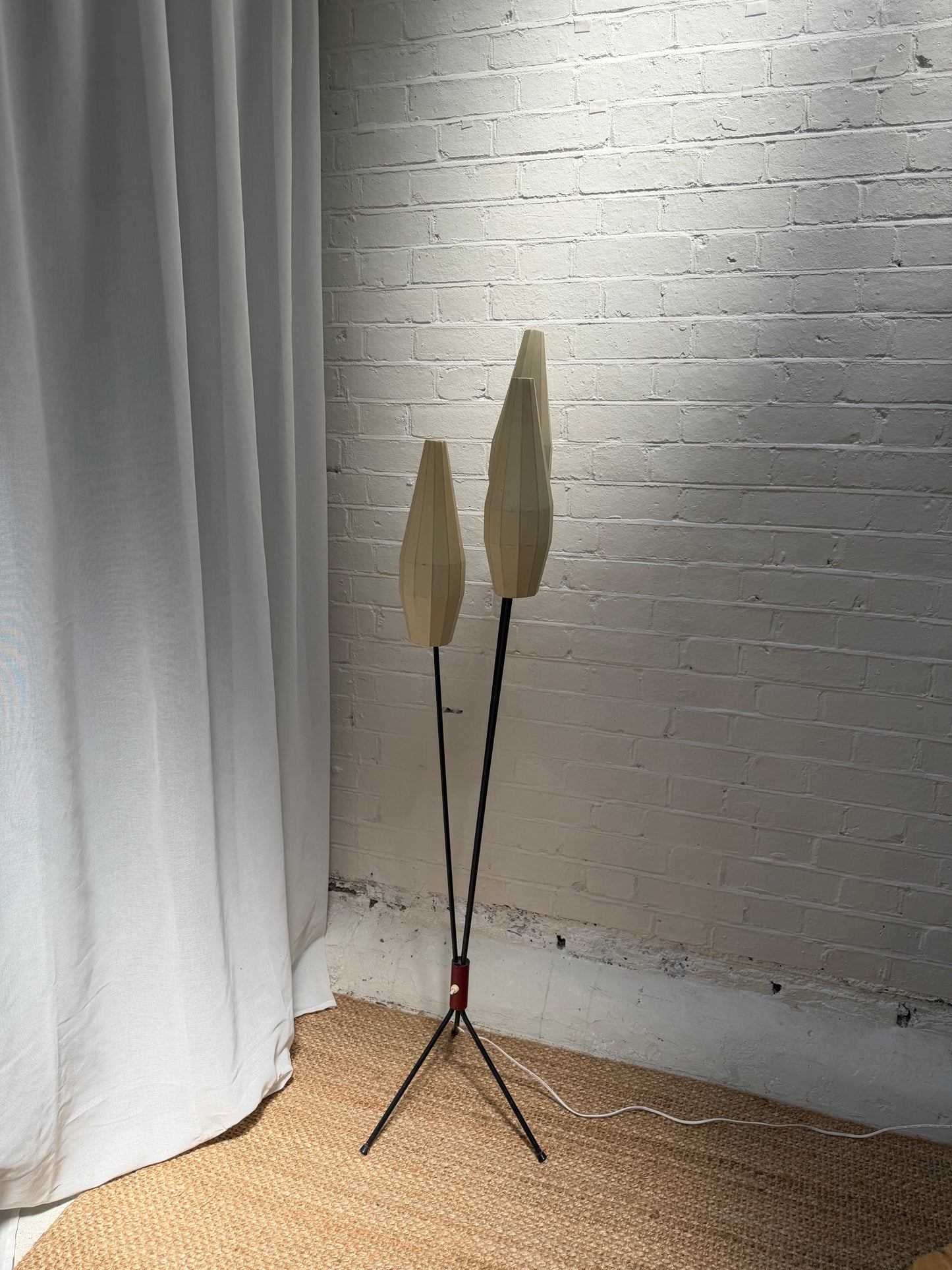60S SWEDISH BLACK FLOOR LAMP