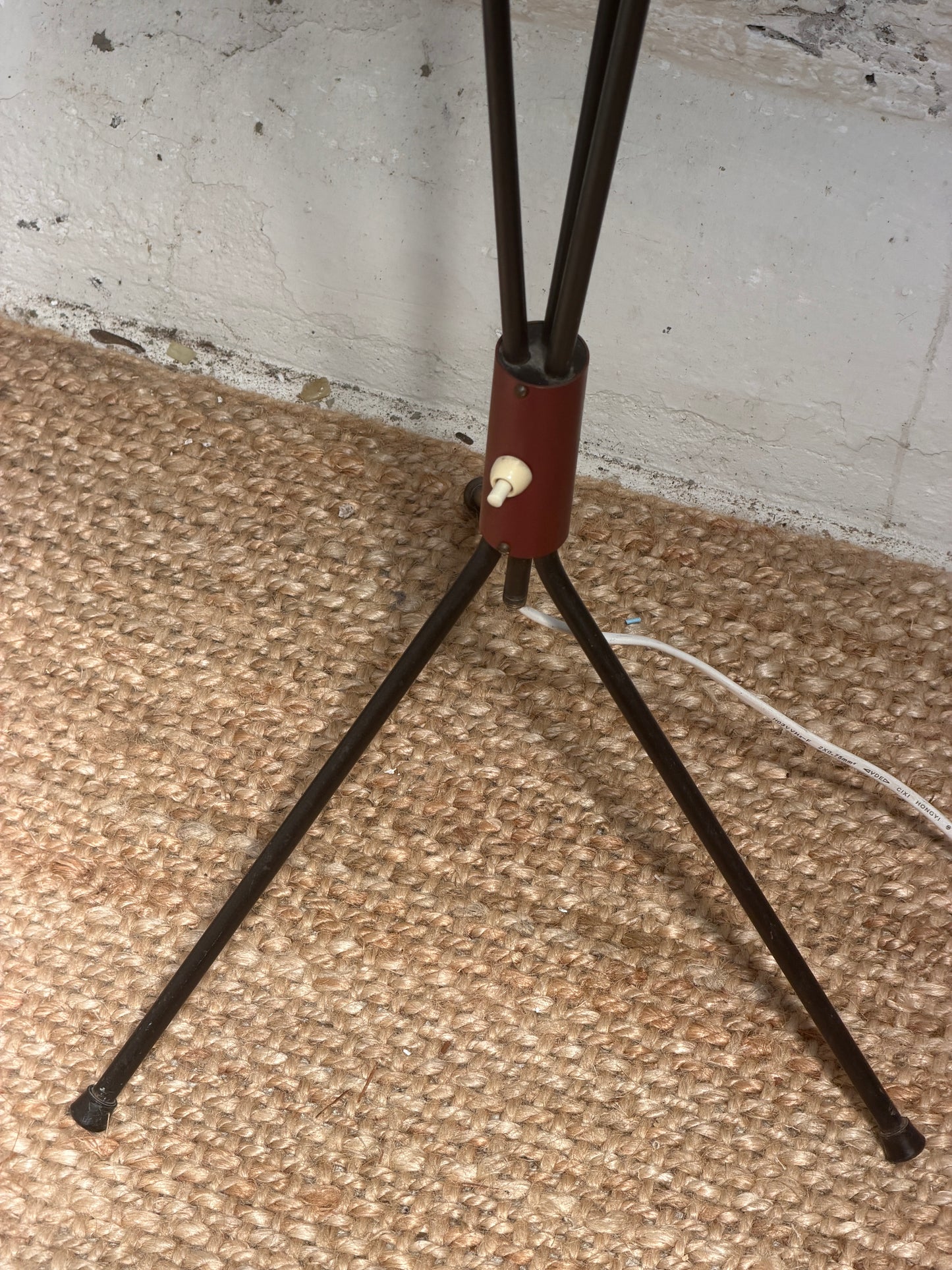 60S SWEDISH BLACK FLOOR LAMP