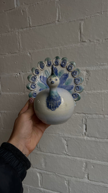 CERAMIC BLUE PEACOCK