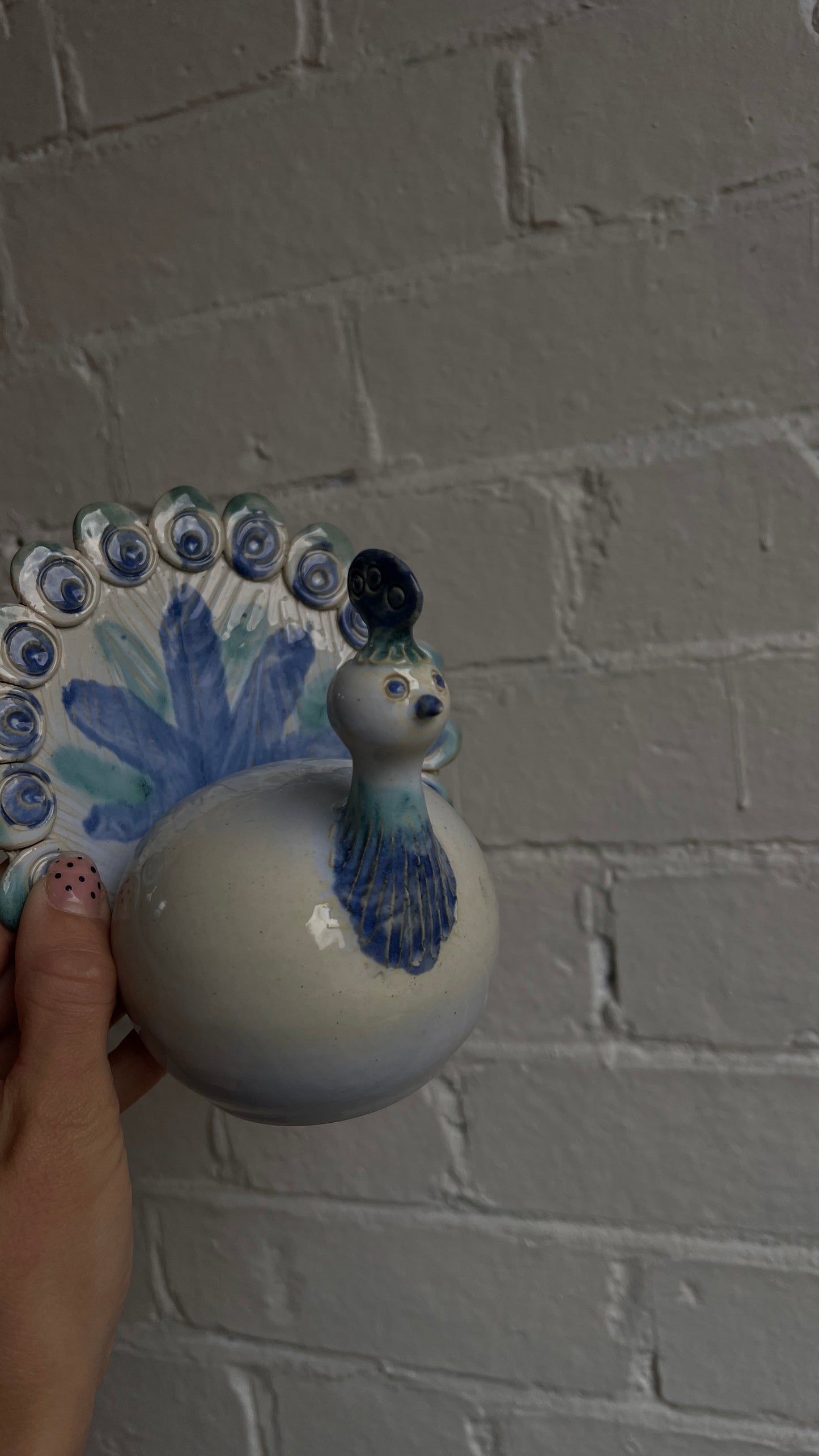 CERAMIC BLUE PEACOCK