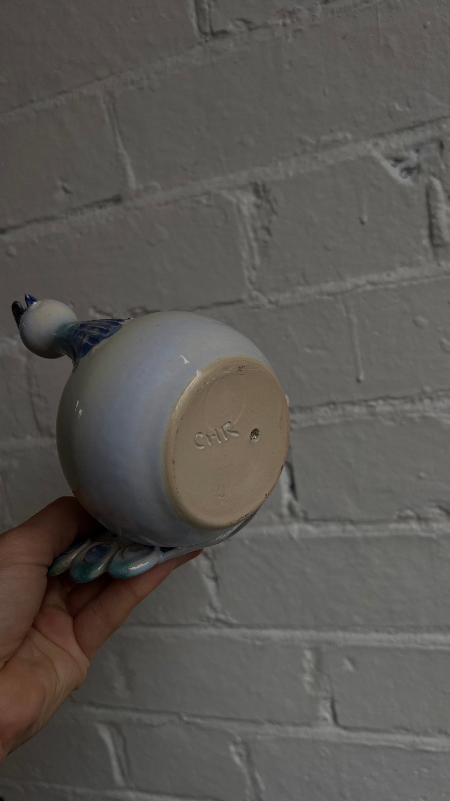 CERAMIC BLUE PEACOCK