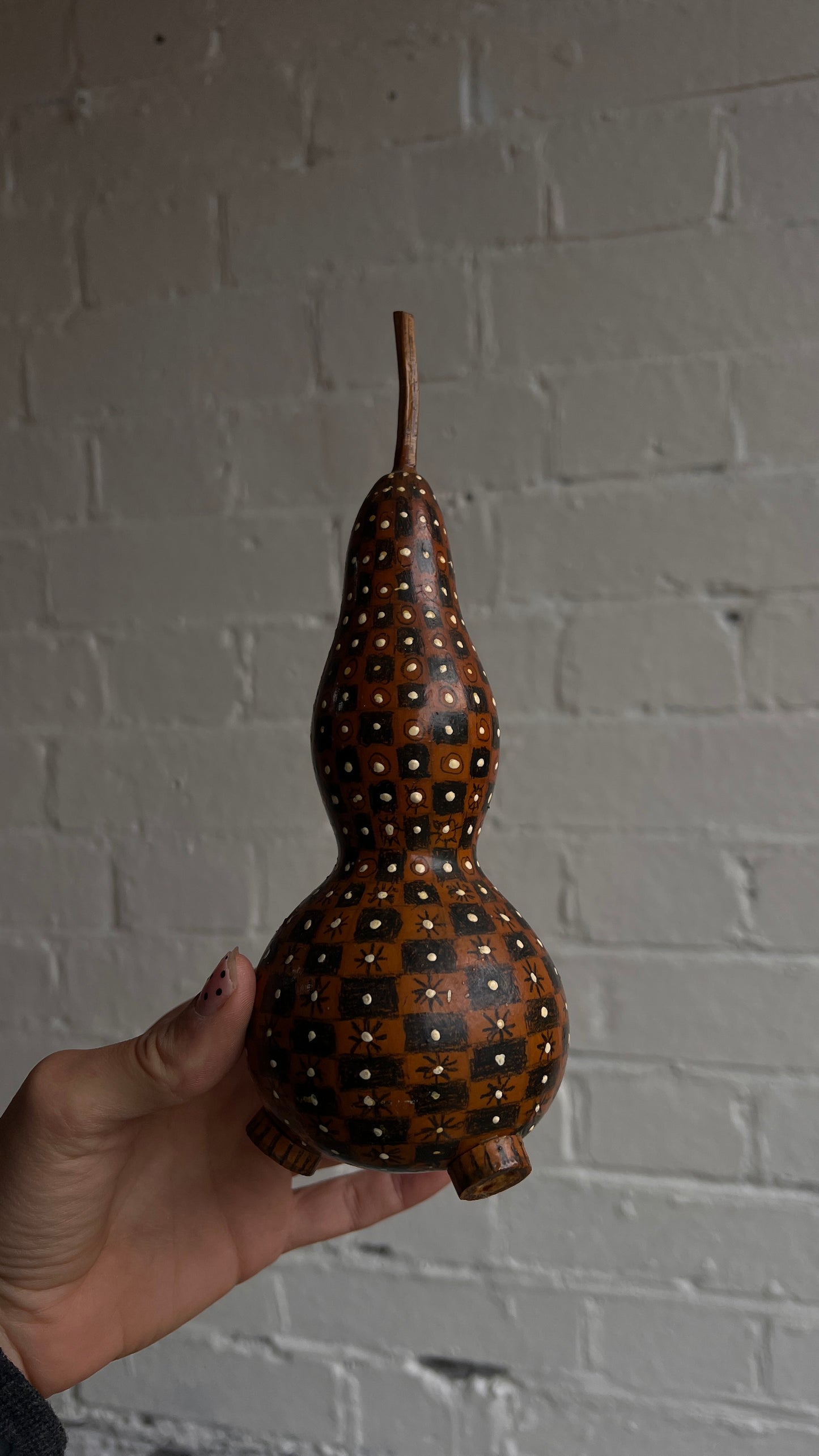 CHECKED DECORATIVE GOURD