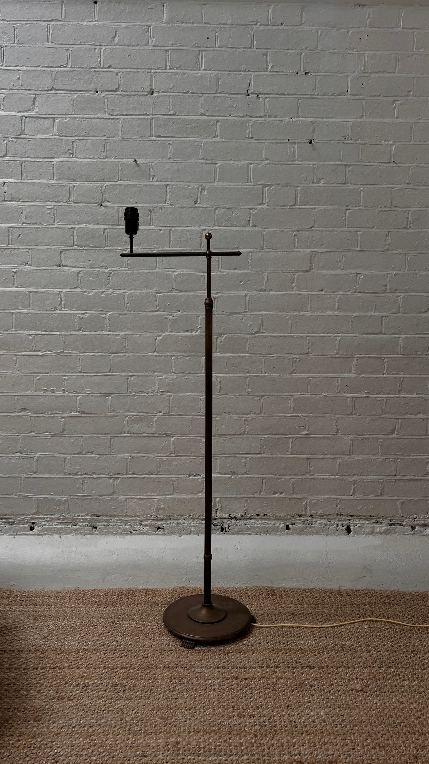 SCANDINAVIAN BRASS FLOOR LAMP