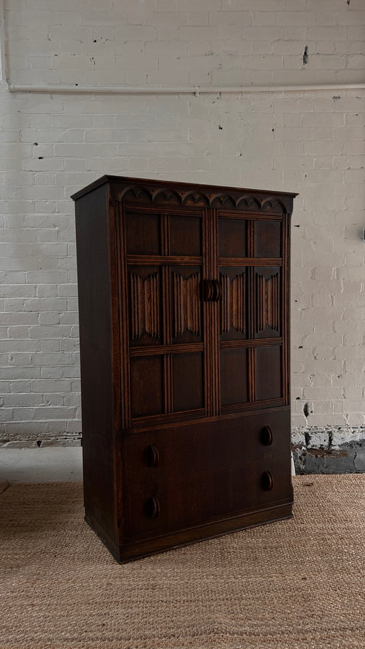 LARGE WOODEN TALL BOY