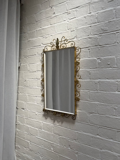 LEAF BRASS MIRROR