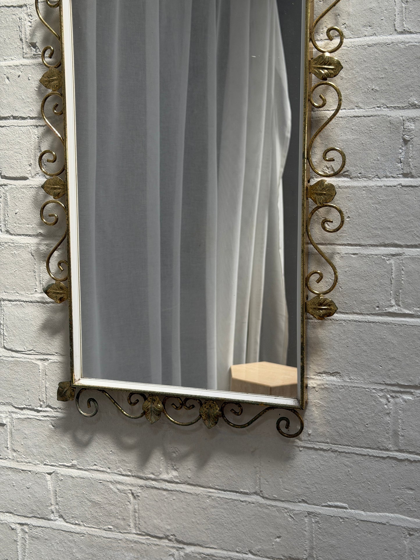 LEAF BRASS MIRROR