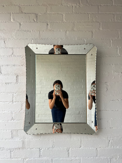 VENETIAN STYLE GLASS FRAMED MIRROR
