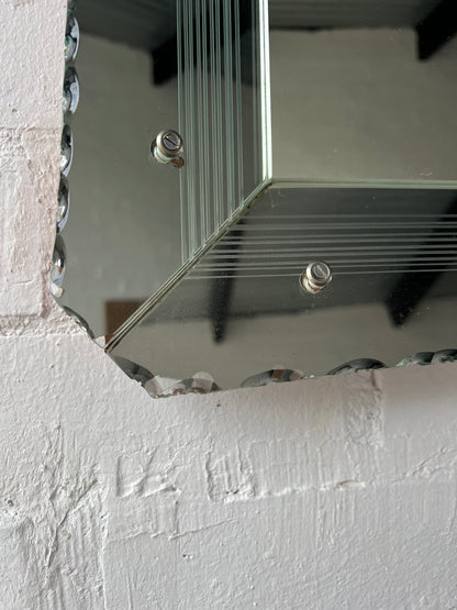 VENETIAN STYLE GLASS FRAMED MIRROR